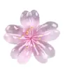 Simulação de cor flor de cerejeira transparente cinco pétalas acessórios de resina diy cola creme capa de celular grampo de cabelo porta-joias adesivos