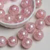Cuentas Redondas de Queso Dingyi de 16 mm Luna Fría Resina Óptica Galvanizada Cuentas Sueltas con Agujero para Cadena de Teléfono Móvil DIY Accesorios para Abalorios