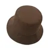 Sombrero de pescador de pana doble cara vintage transfronterizo para mujer, sombrero de cubo simple de pana fina de color liso para exteriores de invierno