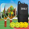Suporte de Raquetes Placa Fibra de Carbono Profissional Pick Ball Crianças Conjunto Completo Suporte de Raquetes Cricket pickleball Prateleira para Placas