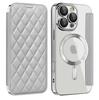 Funda Magnética Transparente Estilo Yadun Xiaoxiangfeng Electroplateada para iPhone 16, Funda de Cuero Tipo Flip Cover para Apple 18Promax
