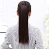 Peluca Largo Variado Negro para Mujer Cabello Lacio Sobrenatural Correa de Cola de Caballo Moda Seda de Alta Temperatura Peluca Suave