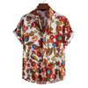 Transfronteiriça Verão 2024 Novo Desejo Aliexpress Amazon Impressão Digital 3D Casual Manga Curta Camisa Floral
