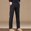 Calças casuais masculinas de alta qualidade, calças de corte reto slim fit, calças de negócios modernas e versáteis para homens