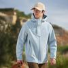 Chaqueta Impermeable con Costuras Selladas, Forro Polar para Calidez, Cierre Magnético, Chaqueta de Senderismo Estilo Montaña con Capucha, Cortavientos Unisex