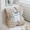 Manta Personalizada de Pelo Sintético de Coelho, Manta Lisa de Fleece Coral, Embalagem com Cartão de Fita, Amostra e Foto Fornecidas, Exportação