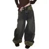 Jeans sueltos para mujer para primavera, otoño e invierno 2026, nuevos pantalones de tiro medio ajustados de pierna ancha hasta el suelo para personas petite
