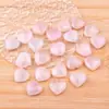 Amazon 25*8mm Pedra Natural Cristal Rosa Coração Pedra Natural Bruta Cristal Pedra da Palma Pedras Preciosas Ornamentos