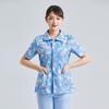 Uniforme Floral de Enfermeira Manga Curta Feminino Verão Conjunto Dividido Manga Curta Casa de Repouso Mãe e Bebê Maternidade Babá Cuidados Orais Macacão