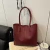 Bolsa Grande de Splicing para Sogra para Mulheres 2025 Nova Bolsa de Ombro de Outono Cor Contrastante Retro Classe Roupas de Trabalho Bolsa Tote