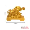 Adorno de Buey Dorado: Fortuna Como un Arcoíris, Figura de Buey Atrae Riqueza, Regalo para Oficina y Sala de Estar, Decoración de Mesa de Café para Negocios Prósperos