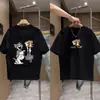 Camiseta de Manga Corta de Verano 2026 para Niños, Estilo Europeo y Americano Transfronterizo, con Estampado de Dibujos Animados, Cuello Redondo, Estilo Delgado, Ropa Superior para Niños