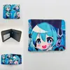 Cartera de Miku Hatsune Periférica Miku Hatsune Miku Anime Portatarjetas de Estudiante Bidimensional Billetera para Monedas Cartera para Hombres y Mujeres Cartera
