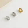 Seiko S925 Prata Esterlina Banhada a Ouro Contas Espaçadoras de Diamante Colar de Miçangas DIY Feito à Mão Pulseira de Pérolas Acessórios de Cristal