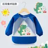 Avental Infantil, Babador de Bebê, Roupa de Usar dos Dois Lados, Avental Impermeável de TPU com Manga Longa para Bebê, Avental Impermeável Infantil Sem Lavagem, Avental de Refeição Infantil