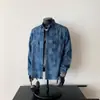 Camisa de mezclilla lavada con jacquard estilo japonés Shangyun para hombre, nueva de otoño, corte holgado, hombros caídos, camisa de mezclilla casual para hombre