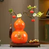 Gran Adorno con Forma de Calabaza con Esmalte y Cerámica Craquelada, un Regalo para Amigos, Líderes, Inauguración de Casa o Apertura de Negocio