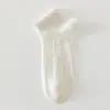 Meias de Renda Brancas para Mulheres, Meias Malha Respirável Ultrafinas Estilo Ballet, Meias Sem Costura de Laço para Meninas de Verão