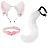 Diadema con Orejas de Gato para Cosplay Joyería de Cola de Gato Hecha a Mano Lindo Accesorios para el Cabello de Chica Gato Orejas de Animal Set de Accesorios de Cola de Animal