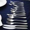 Cuchillo para carne y tenedor cuchara de acero inoxidable plateado cepillado estilo holandés JOMU tenedor para fruta cuchara para café cubiertos occidentales cuchillo y tenedor