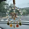 Colgante de Coche Adorno de Bolso Colgante Unisex Decoración del Hogar Regalo para Zona Turística Brocado de Canción Mariposa Cristal Cinco Vías Dios de la Riqueza Ropa