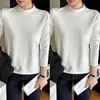 Camiseta Interior de Cuello Medio Alto para Mujer Talla Grande 200 Jin MM Otoño e Invierno Versátil Adelgazante Manga Larga Camiseta Top Ropa Exterior