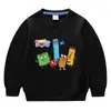 Primavera y Otoño 2026 Estilo Coreano de Dibujos Animados Ropa Nueva para Niños Sudadera de Cuello Redondo Camisetas de Algodón de Manga Larga para Niños y Niñas