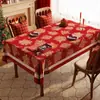 Toalha de Mesa Ano Novo 2026 Impermeável e à Prova de Óleo Sem Lavagem Vermelha Festiva Protetor de Mesa Casamento Dupla Felicidade Mesa de Chá Toalha de Mesa