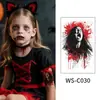 Novos Produtos Transfronteiriços em Estoque Adesivos de Tatuagem de Halloween para Crianças Atividades Divertidas de Desenho Animado Adesivos de Tatuagem Descartáveis para Feriados