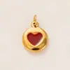 Nueva Serie de Corazones de Moda Acero Inoxidable Recubrimiento Electroquímico al Vacío 18K Impreso Colgante de Accesorio DIY Color Transparente Conservación Lote Transfronterizo