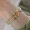 Nuevo Estilo Chino Espléndido Marca Fu Jiangnan Imitación Jade Hetian Pulsera Para Mujer Nuevo Estilo Chino Retro Lujo Ligero Joyería de Nicho