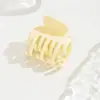 Presilha de Dentes Duplos Média 4CM Presilha de Cabelo Fosca com Temperamento Presilha de Fixação para Rabo de Cavalo Alto Presilha de Cabelo com Disco Fixo Venda Quente Transfronteiriça