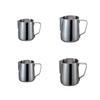 Venta al por mayor de fábrica 304 acero inoxidable cilindro de flores acero impresión escala taza de leche utensilios profesionales para café 350ml ~ 900ml