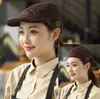 Gorro de chef de hotel, gorra de trabajo para camarero, sombrero unisex para tiendas de pasteles y té de leche, boina para cocina y catering con logotipo impreso