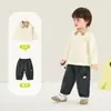 Conjunto de Camisetas de Manga Longa Kaka Panda para Meninas, Roupa de Outono para Meninos, Conjunto Casual de Duas Peças para Bebês, Roupa para Primavera e Outono
