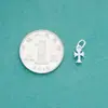 Nuevo Colgante de Cruz Sólida de Plata Pura S999 Colgante Pequeño Personalizado DIY Accesorios para Pulsera de Cristal