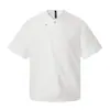 Yidao Vintage 2026 Verano Nuevo Estilo Callejero Americano Diseño de Nicho Color Sólido Plisado Remache Cuello en V Holgado Manga Corta