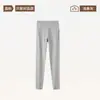 Calça térmica feminina 100% algodão, novo estilo outono e inverno, leggings de malha sem costura leves totalmente em algodão, calça base quente de cintura alta plus size