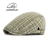 Suministro Directo de Fábrica Gorra de Verano Transpirable de Cuadros Gorra Británica Retro con Visera Ajustable Boina Unisex