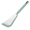 Espátula de silicona para freír pescado, espátula para freír de acero inoxidable resistente a altas temperaturas, espátula de mariposa para cocina casera, control de aceite, sartén antiadherente