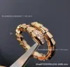Anillo con Forma de Serpiente para Mujer con Diamante Moissanita, Anillo de Resorte Hueso de Serpiente, Anillo de Compromiso Completamente Diamantado Finamente Elaborado, Joyería de Moda, Nuevo Estilo de Tendencia