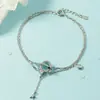 Pulsera de Planeta con Cuentas Azul Soñador de Nuevo Estilo, Diseño de Moda de Estrella Simple y Personalizado, Fresca y Moderna, Doble Capa para Estudiantes, Estilo Coreano para Mujeres