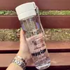 Taza de Agua Vaso de Plástico Botella de Agua Deportiva Tapa Doble Mate Alto Valor de Color Gran Capacidad Taza de Agua para Hombres y Mujeres Estudiante Resistente a Caídas Portátil