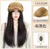 Gorro para peluca Koni para mujer, estilo todo en uno, nueva peluca retro con gorra delantera 2026 para uso diario, peluca de pelo largo liso