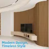 Paneles Acústicos de Fibra de Poliéster, Paneles Acústicos de Rejilla de Tira de Madera de Fieltro Suave Plegable, Aislamiento Acústico para Decoración de Paredes de Empresas y Hoteles