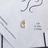 DIY acessórios de jóias atacado requintado banhado a cobre real incrustado de zircão estrela da lua Mianyang folhas ventilador pequeno pingente