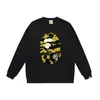 Bape Ape Head marca de moda unisex cuello redondo manga larga algodón estampado holgado chaqueta sudadera de otoño e invierno para hombre