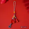 Cinnabar Rojo Imperial Natural de Alto Contenido al por Mayor, un Amuleto de Buena Suerte para Aprobar Exámenes y Alcanzar el Éxito, Colgante para Cadena de Teléfono, Llavero Cultural y Creativo