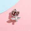 Accesorios Colgante de Rosa Colgante de Tulipán Simple Goteo de Aceite Diamante Aleación Accesorios de Joyería DIY Pulsera Ropa