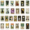 50 nuevas cartas de tarot con grafitis de gatos, todo tipo de pegatinas decorativas impermeables de estilo retro, disponibles al por mayor.
